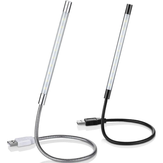 2 Pieces Usb LED Reading Lights Stick Flexible Usb Book Light Dimmable LED Usb Light Touch Gooseneck For Laptop Book.