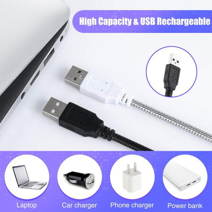 2 Pieces Usb LED Reading Lights Stick Flexible Usb Book Light Dimmable LED Usb Light Touch Gooseneck For Laptop Book.