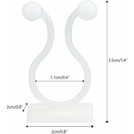 100 pcs Climbing Plant Support Clip, Wall Plant Clip, Vine Wall Clip, Clip For Climbing Plants -White.
