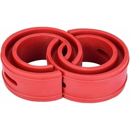 Shock Absorber Spring Buffer 2Pc Universal Car Red Bumper Cushion Car Shock Absorber Spring Bumper Type(D).