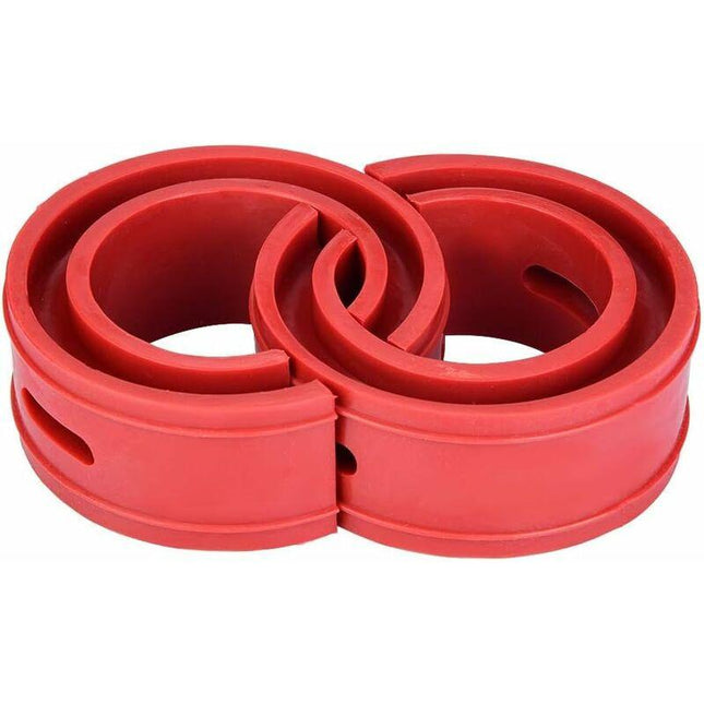 Shock Absorber Spring Buffer 2Pc Universal Car Red Bumper Cushion Car Shock Absorber Spring Bumper Type(D).