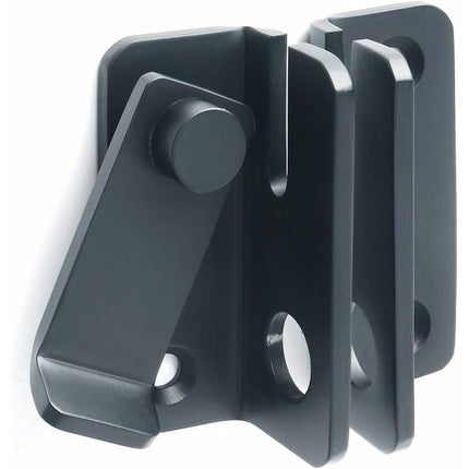 Sliding Door Lock Padlock Hasp Door Lock Latch Buckle Hook Anti-Theft, Stainless Steel Matte Black Finish, Ems3005-B.