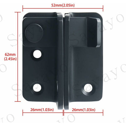 Sliding Door Lock Padlock Hasp Door Lock Latch Buckle Hook Anti-Theft, Stainless Steel Matte Black Finish, Ems3005-B.