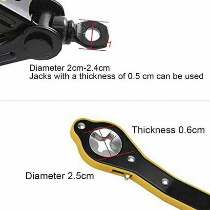 Labor Saving Wrench Auto Jack Ratchet Wrench Car Jack And Lug Wrench Handle For Motorcycle, Car, Suv And Other Vehicles.