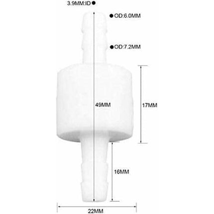 Inline Check Valve For Fuel Oil Water Gas Air One Way Durable For Water Fuel Air Liquid.