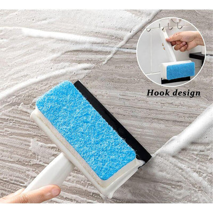 2 In 1 Cleaning Brush, Window Squeegee With Sponge, Cleaning Tools For Mirrors, Windows, Tiles, Car Glass.