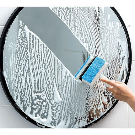2 In 1 Cleaning Brush, Window Squeegee With Sponge, Cleaning Tools For Mirrors, Windows, Tiles, Car Glass.