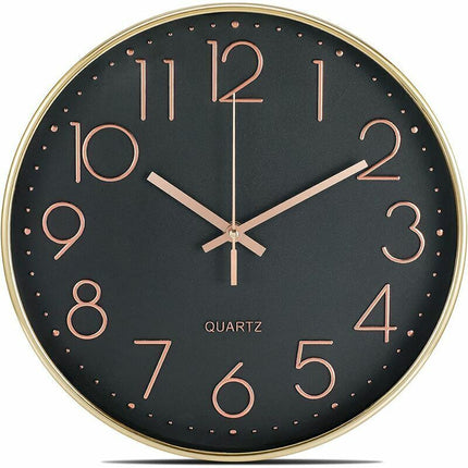 12 Inch Silent Non Ticking Wall Clock Modern Battery Operated Wall Clock Easy To Read Decor For Kitchen, Home, Living.