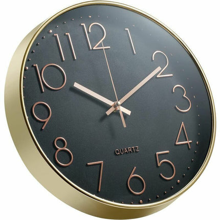 12 Inch Silent Non Ticking Wall Clock Modern Battery Operated Wall Clock Easy To Read Decor For Kitchen, Home, Living.