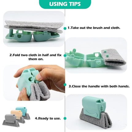 3 Pack Window Groove Cleaning Brush, Window And Door Cleaning Brush, Quick Handheld Cleaning Tools For All.