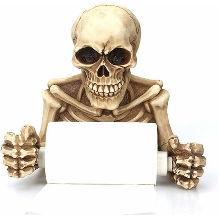 Toilet Paper Holder, Skeleton Toilet Paper ROll Decor, Spooky Halloween Decorations, Wall Mounted Toilet Paper Holder.