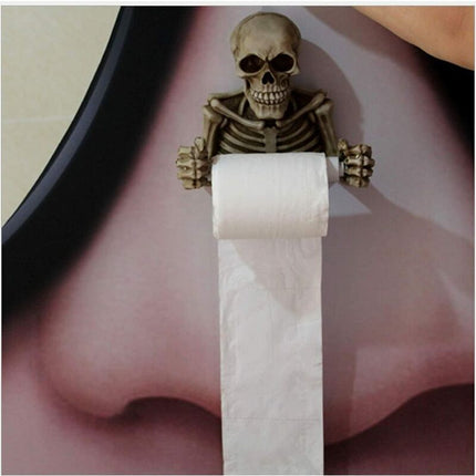 Toilet Paper Holder, Skeleton Toilet Paper ROll Decor, Spooky Halloween Decorations, Wall Mounted Toilet Paper Holder.