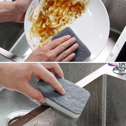 24 Pack Kitchen Cleaning Sponges Bulk, Non-Scratch Dish Sponges For Bathroom, Dishwashing, And Dishes - Gray.