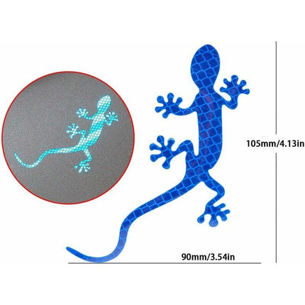 Gecko Car Stickers, Creative Car Warning Reflective Stickers With Stereo, Night Driving Warning Gecko Luminous Strip.