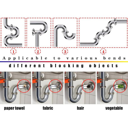 Drain Cleaning Spiral - 3M X 6Mm - Spiral - Drain Unblocker - With Piercing Tip - Drain Snake - Extra Fine - Spiral -.