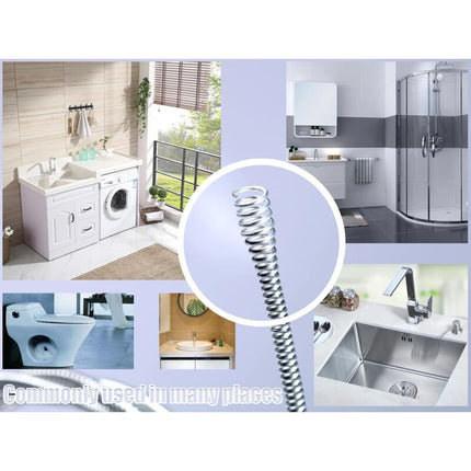 Drain Cleaning Spiral - 3M X 6Mm - Spiral - Drain Unblocker - With Piercing Tip - Drain Snake - Extra Fine - Spiral -.