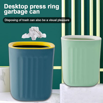 2 pcs 15X12.5Cm Small Desktop Trash Can Mini Trash Can Office Mini Trash Can Kitchen Small Trash Can For Home Living.