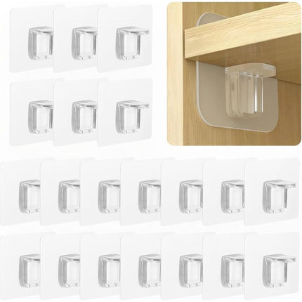 20 pcs Punch-Free Adhesive Wall Brackets - Fixed Wall Mount - Triangle Support Boards.