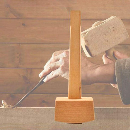 Beech Wood Mallet Hammer With Comfortable Grip Angled Striking Surface Woodworking Hammer For Carpentry Diy Woodworking.
