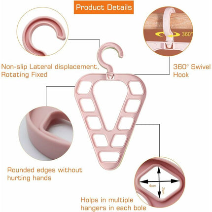 Magic Hanger Organizer, Space Saving Multi-Function Coat Rack Hangers, 9 Hole Triangle Multifunctional Non-Slip Hanger,.