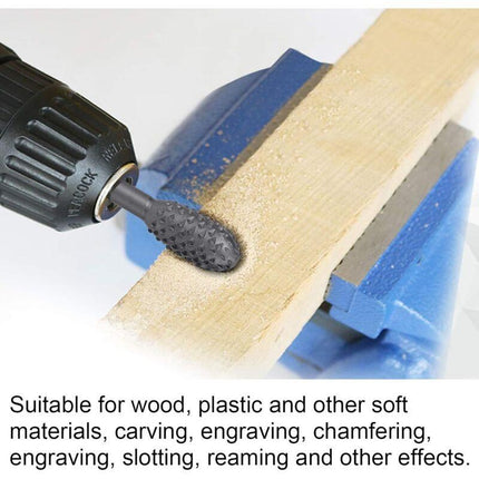 ROtary Burr Set Power Tools Wood Grinding Solid Steel Rasp Carbide Wood Carving Tool For Drill Bits For Polishing And.