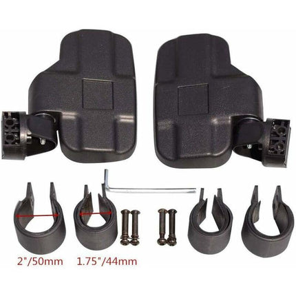 Motorcycle Rearview Mirror Knobs 50Mm 44Mm Universal With Bracket 2 pcs Replacement For Utv Rzr 900 Xp 1000 Turbo.