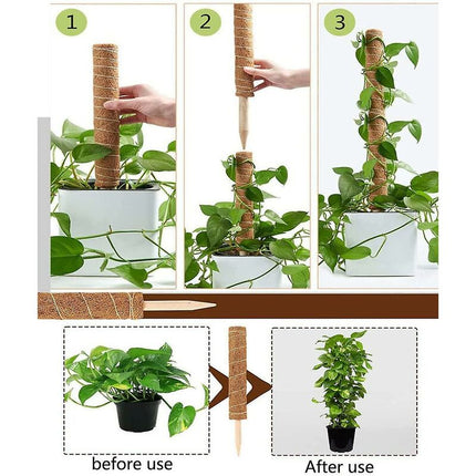 2 pcs Plant Stake, Coco Stake, Coco Pole, Coco Stick For Home Garden Climbing Plants Plant Support Extension.