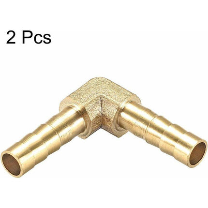 Map 2 pcs 6Mm Brass Barbed Hose Barb Fitting 90 Degree Elbow Tube Coupler.