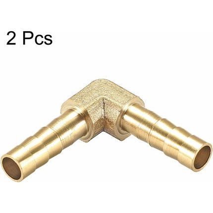 Map 2 pcs 6Mm Brass Barbed Hose Barb Fitting 90 Degree Elbow Tube Coupler.