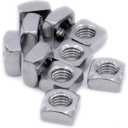Square Nut M10 (10Mm) (Chamfered) – Stainless Steel (A2) (Pack Of 20).