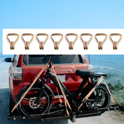 8X Heavy Duty Double J Hooks For Strap Maximum Breaking Strength 1000Kg.