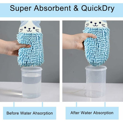 Cute Animal Hanging Hand Towel, Soft And Plush Microfiber Towel Quick Dry Absorbent Towels With Hanging Loop For.