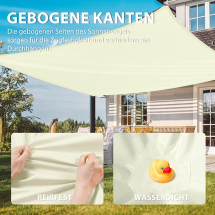 Sun Shade Sail Rectangular Sunshade, Water Repellent, Sunshade For Patio, Garden, Balcony, Polyester Fabric 300 X 400.