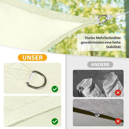 Sun Shade Sail Rectangular Sunshade, Water Repellent, Sunshade For Patio, Garden, Balcony, Polyester Fabric 300 X 400.