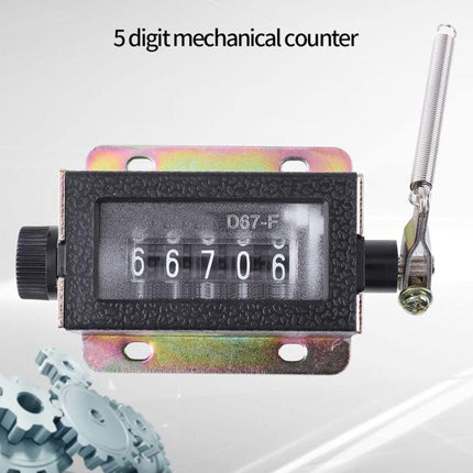 Digit Counter, Digit Display, D67‑F 5 Digit Mechanical Reset Manual Stroke Tally Counter.
