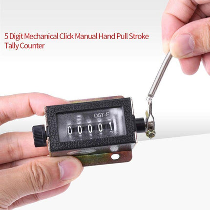 Digit Counter, Digit Display, D67‑F 5 Digit Mechanical Reset Manual Stroke Tally Counter.