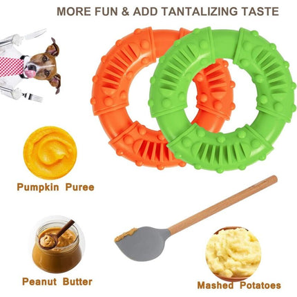 2 pcs Dog Chew Toys, Durable Rubber Ring Dog Toy, Dog Teeth Cleaning Toy For Large And Medium Dogs.
