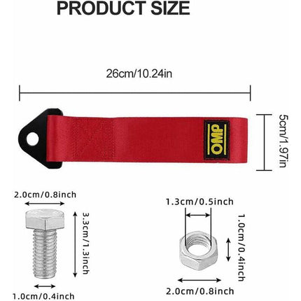 Car Tow ROpe,Racing Tow Strap,Auto Tow ROpes,Racing Tow ROpe,Nylon Tow ROpes,For Vehicle Front Rear Bumper,1Pc.
