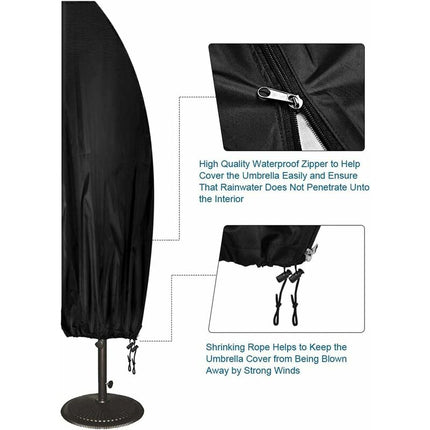 Parasol Cover, Parasol Cover, Waterproof Garden Umbrella Cover, 265X40/70/50Cm/Anti-Uv, Wind, Discoloration, For.