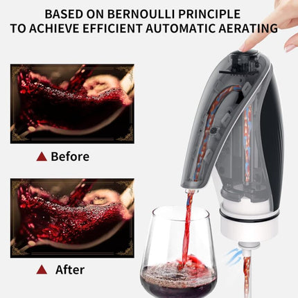 Electric Wine Aerator Pourer Rechargeable 3-In-1 Wine Decanter Dispenser Preserver Penguin Shape Gifts For Wine Lovers,.