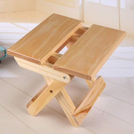 Solid Wood Folding Step Stool For Home, Play, Fishing, Garden, 24X19X17.8 Cm.