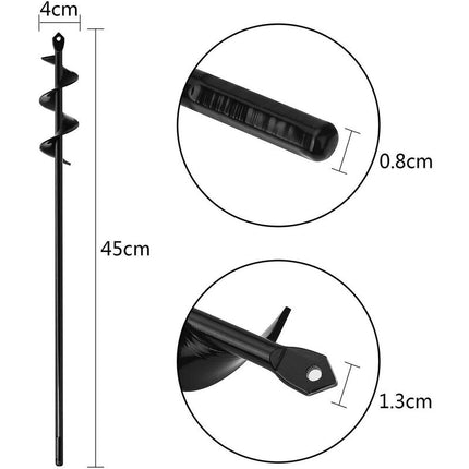 Garden Auger Drill Bit Ø4X45Cm, Practical Planting Tool For Planting Bedding Bulb Seedlings, Spiral Garden Drill Bit.
