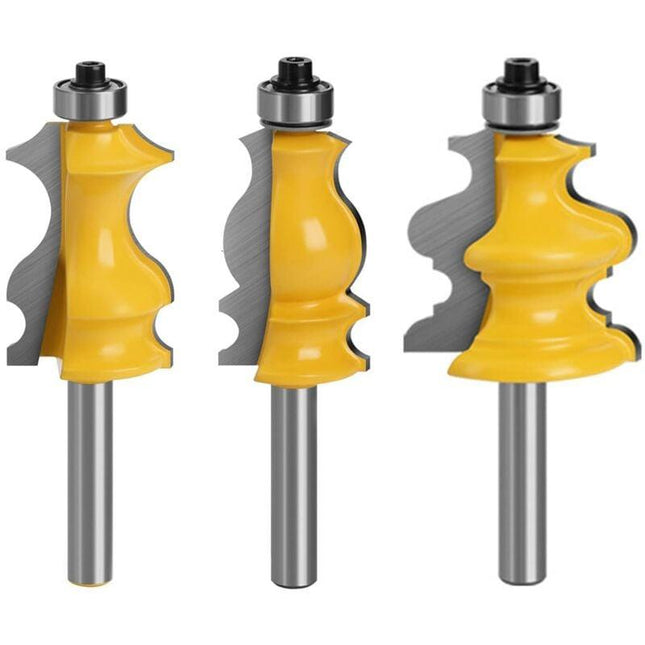 3 pcs 8Mm ROuter Bits, ROuter Bits, Woodworking Tools, Engraving Machines, Cutting Machine Tools, For Cutting Wood (8Mm).
