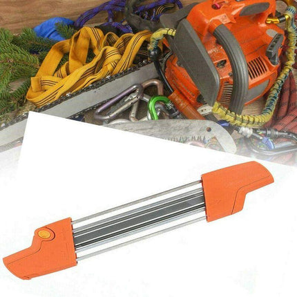 2 In 1 Easy File Chainsaw Chain Sharpener 3/8"/4.0Mm, Chainsaw Pitch Fast Teeth Sharpening Set With Handles, Fits All.
