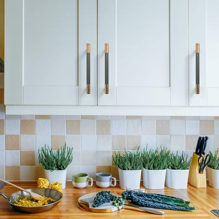 10 Pieces Kitchen Cabinet Handles Gray Gold 128Mm Gold Alloy Furniture Handles With Screws, For Desks, Drawers,.