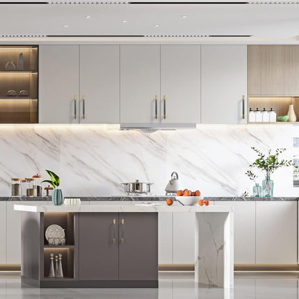 10 Pieces Kitchen Cabinet Handles Gray Gold 128Mm Gold Alloy Furniture Handles With Screws, For Desks, Drawers,.