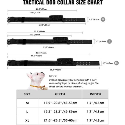 Upgrade Tactical Dog Collar With Control Handle, Military Adjustable Padded Dog Collar For Medium Large Dogs Training.