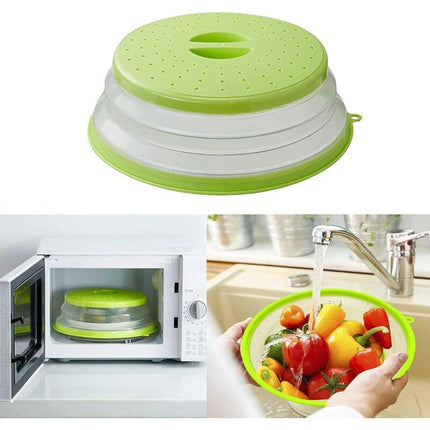 Foldable Microwave Cover, 2 Pieces Foldable Microwave Cover, Food Heating Cover Microwave Splatter Cover With Steam.