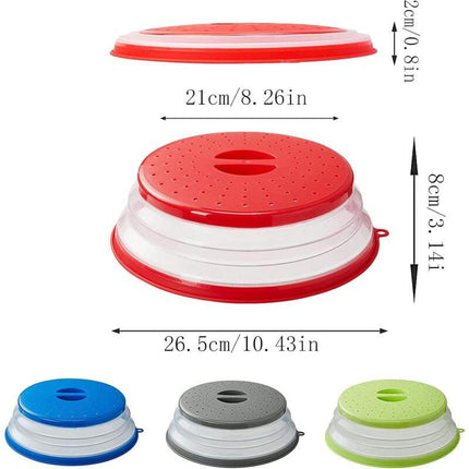 Foldable Microwave Cover, 2 Pieces Foldable Microwave Cover, Food Heating Cover Microwave Splatter Cover With Steam.