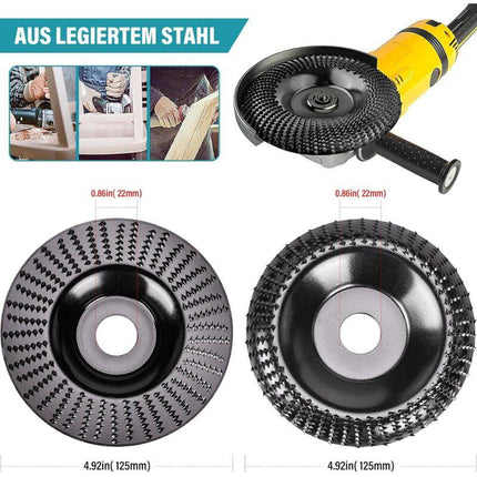 2 Pieces Wood Discs For Angle Grinder Ø 125 Mm X 22.2 Mm, Fast Cutting Wood Grinder And Sanding Discs For Angle.